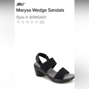 JBU Marysa Black Wedge Shoes NwT